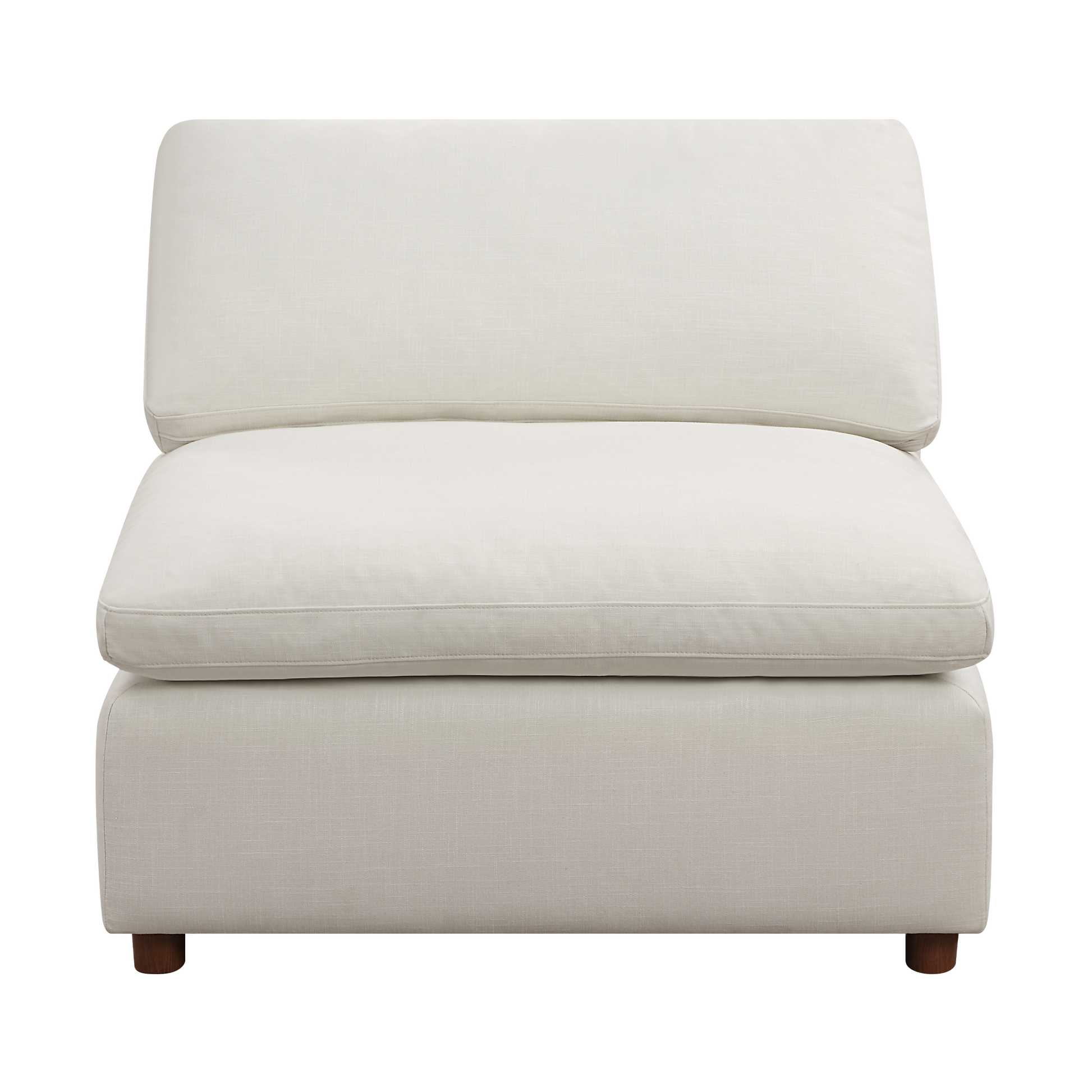 Modern Modular Sectional Sofa Set, Self Customization Design Sofa, White White Linen