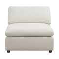 Modern Modular Sectional Sofa Set, Self Customization Design Sofa, White White Linen