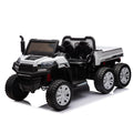 24V 2 Seater Utv Xxl Ride On Truck With Dump Bed For Kid,Ride On 4Wd Utv With 6 Wheels,Foam Tires, Suitable For Off Roading,Remote Control,Three Point Safety Harness White Polypropylene