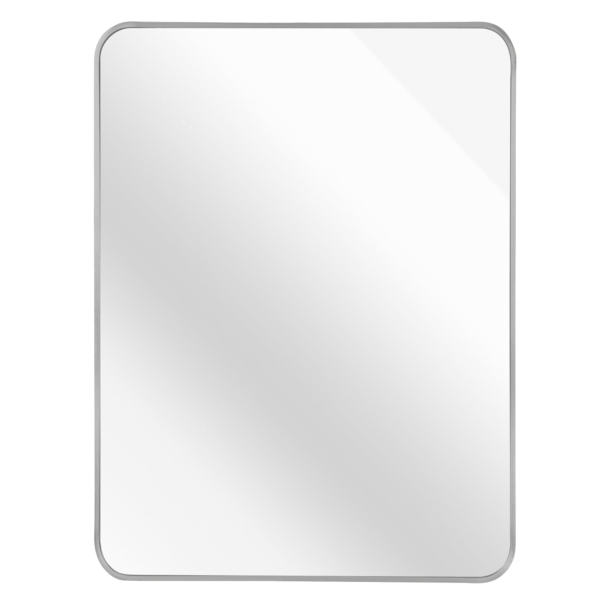 Silver 30 "X40" Rectangular Bathroom Wall Mirror Silver Classic Mdf Glass Aluminium Alloy