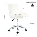 Modern Velvet Fabric With Chrome Legs Living Room Furniture Dining Chair, Soft And Comfortable, Lift Adjustment, Free Movement Convenient, Space Saving. Set Of 1 Beige Foam Metal