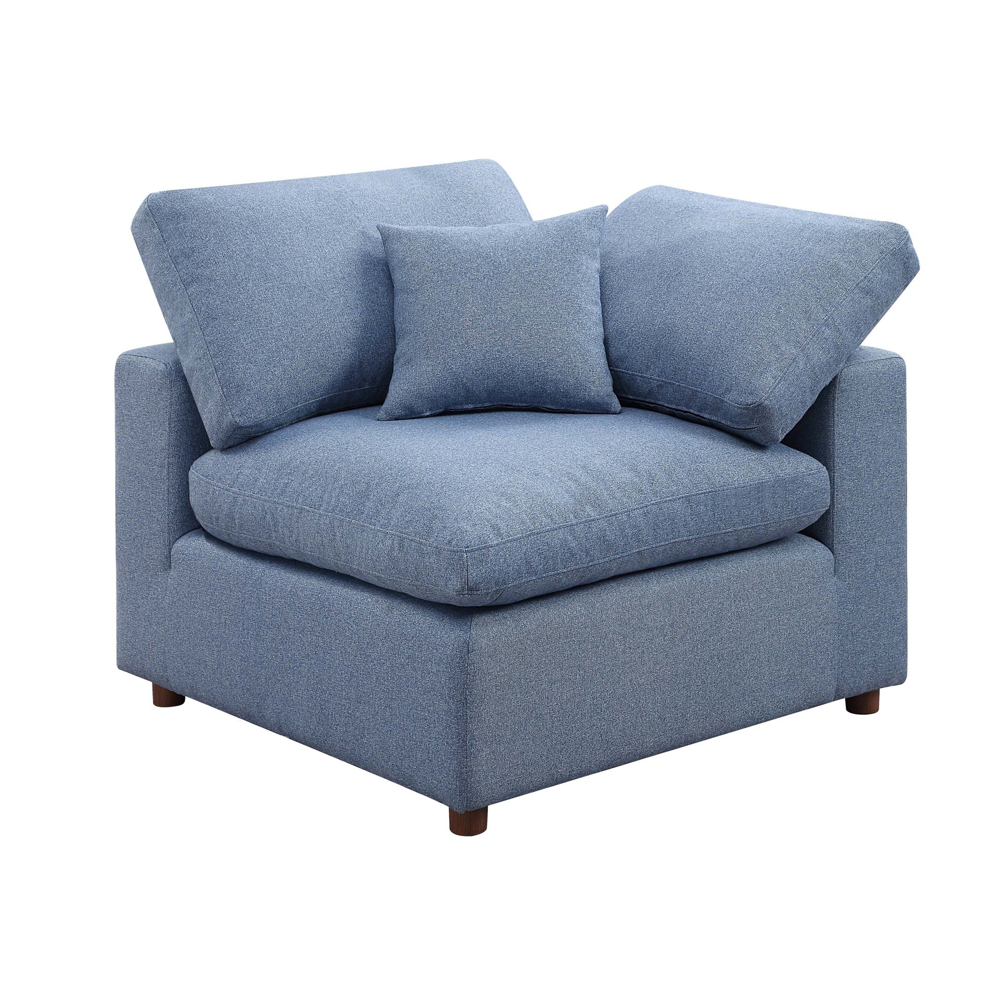 Modern Modular Sectional Sofa Set, Self Customization Design Sofa, Blue Blue Linen