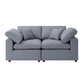 Modern Modular Sectional Sofa Set, Self Customization Design Sofa, Grey Grey Linen