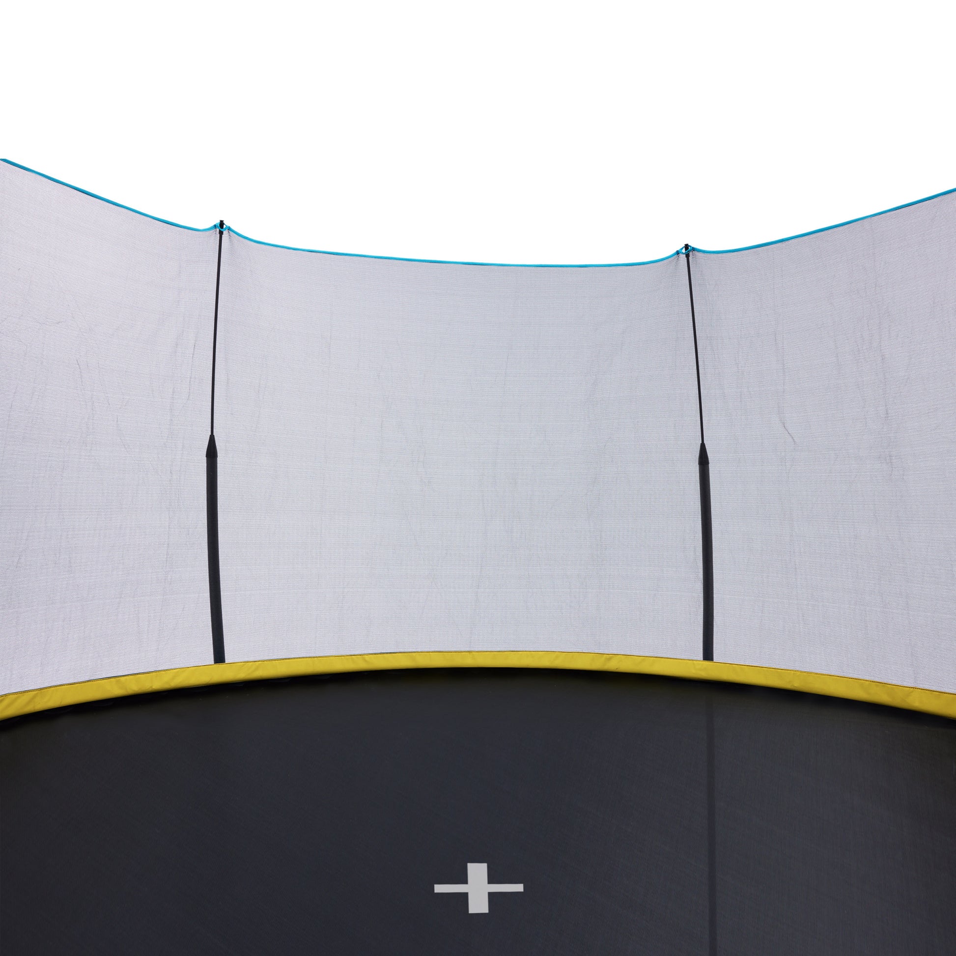 Yc 12Ft Recreational Trampolines With Enclosure For Kids And Adults With Patented Fiberglass Poles Pumpkin Blue Blue Steel