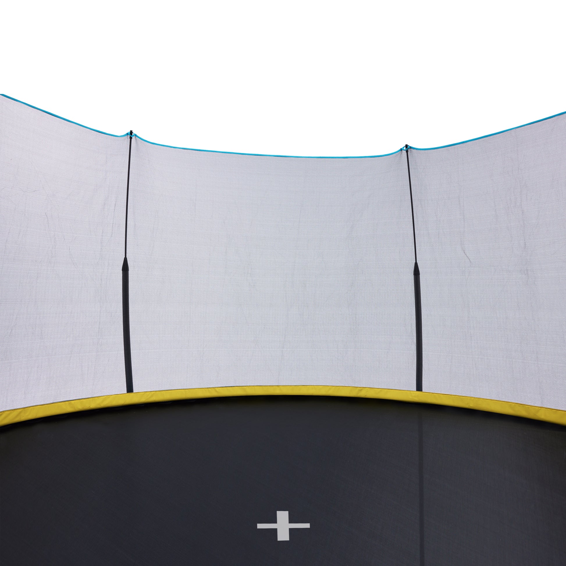 Yc 10Ft Recreational Trampolines With Enclosure For Kids And Adults With Patented Fiberglass Poles Pumpkin Blue Blue Steel