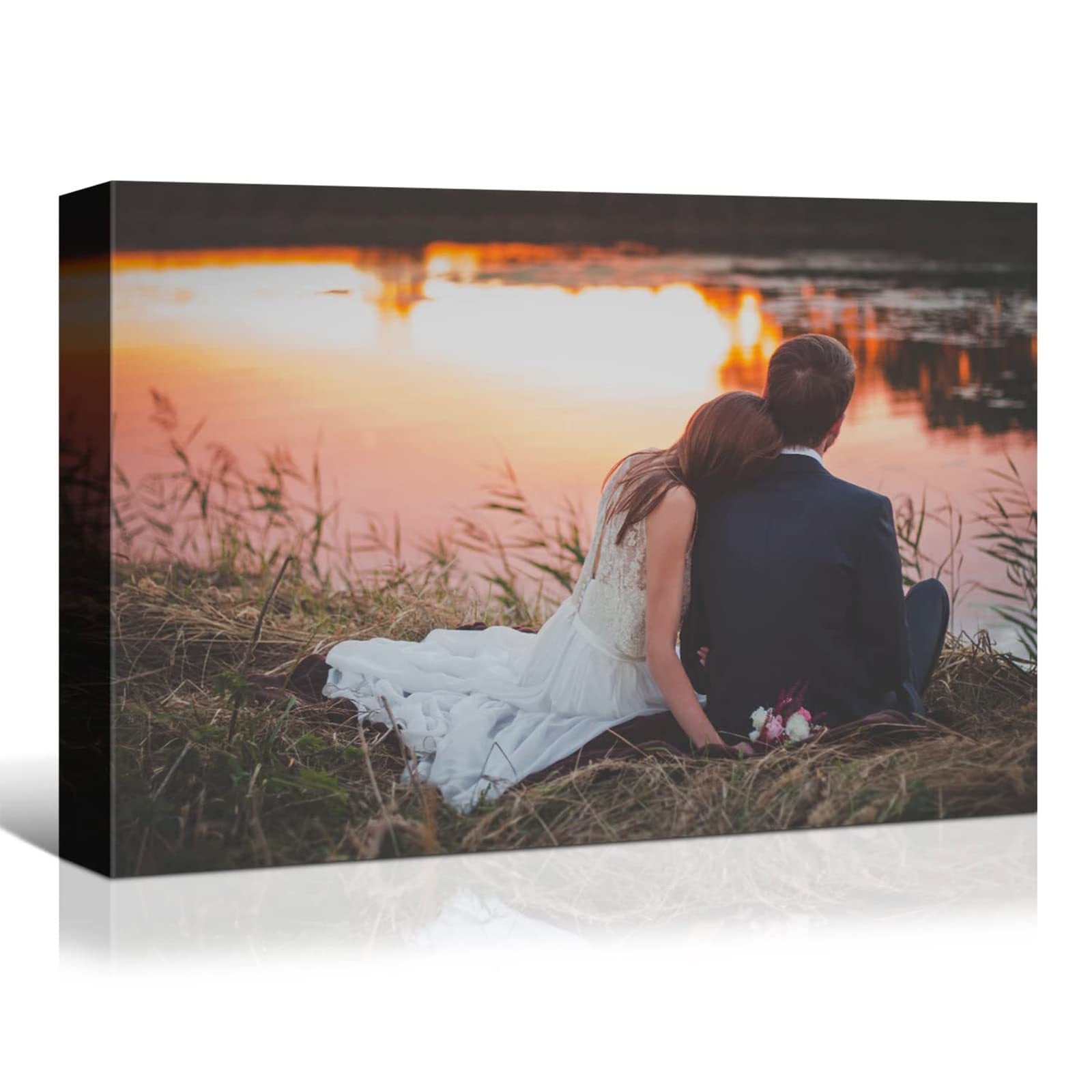 Customize Canvas Prints With Your Photo Canvas Wall Art Personalized Canvas Picture, Customized To Any Style, Us Factory ,Gifts For Family, Wedding, Friends, Home Decoration,Pet Animal Wrapped Canvas Colorful Oversized 41In Painting Prints And Posters