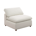 Modern Modular Sectional Sofa Set, Self Customization Design Sofa, White White Linen