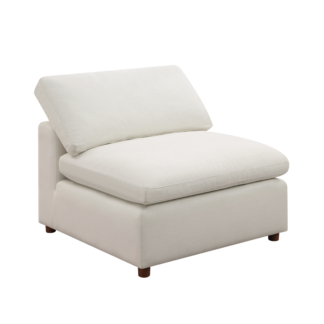 Modern Modular Sectional Sofa Set, Self Customization Design Sofa, White White Linen