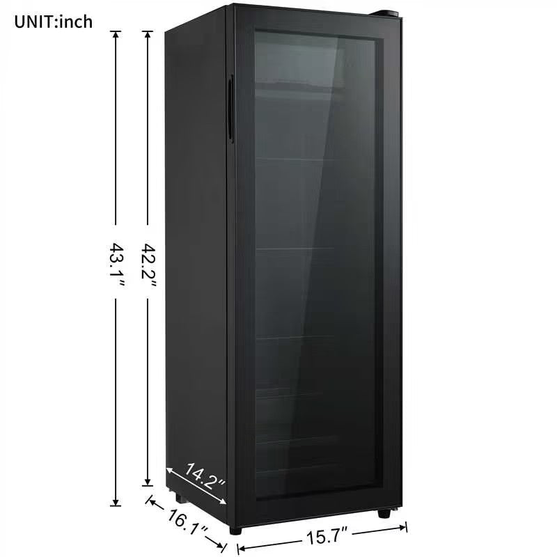 4.5Cu.Ft Mini Fridge, 0.3Cu.Ft Freezer, Up To 94 Cans Of Soda, Beer Or Wine. Silent, High Efficiency And Energy Saving Compressor, Led Lighting, 16.10" 15.70" 43.10", Home, Rv, Apartment, Office, Etc. Black Iron