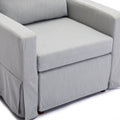 3 Seat Module Sectional Sofa Couch With 2 Ottoman,Seat Cushion And Back Cushion Removable And Washable,Light Grey Light Grey Wood Primary Living Space Soft Modern Rubberwood Foam Linen 3 Seat