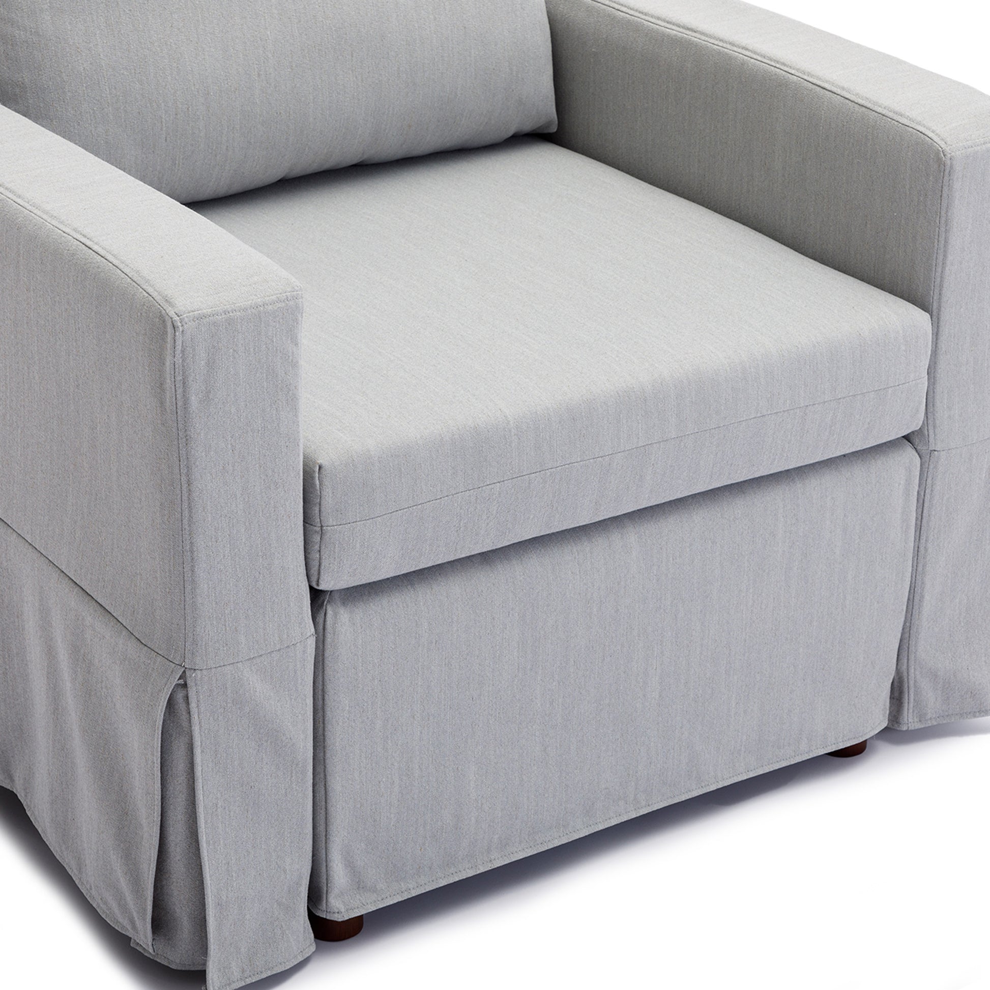 3 Seat Module Sectional Sofa Couch With 2 Ottoman,Seat Cushion And Back Cushion Removable And Washable,Light Grey Light Grey Wood Primary Living Space Soft Modern Rubberwood Foam Linen 3 Seat