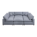 Modern Modular Sectional Sofa Set, Self Customization Design Sofa, Grey Grey Linen