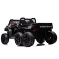 24V 2 Seater Utv Xxl Ride On Truck With Dump Bed For Kid,Ride On 4Wd Utv With 6 Wheels,Foam Tires, Suitable For Off Roading,Remote Control,Three Point Safety Harness Black Polypropylene