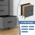 Sweetcrispy Dresser For Bedroom 6 Drawers Wide Fabric Storage Units Chest Of Drawers For Bedroom With Metal Frame And Wooden Top For Tv Gray Metal