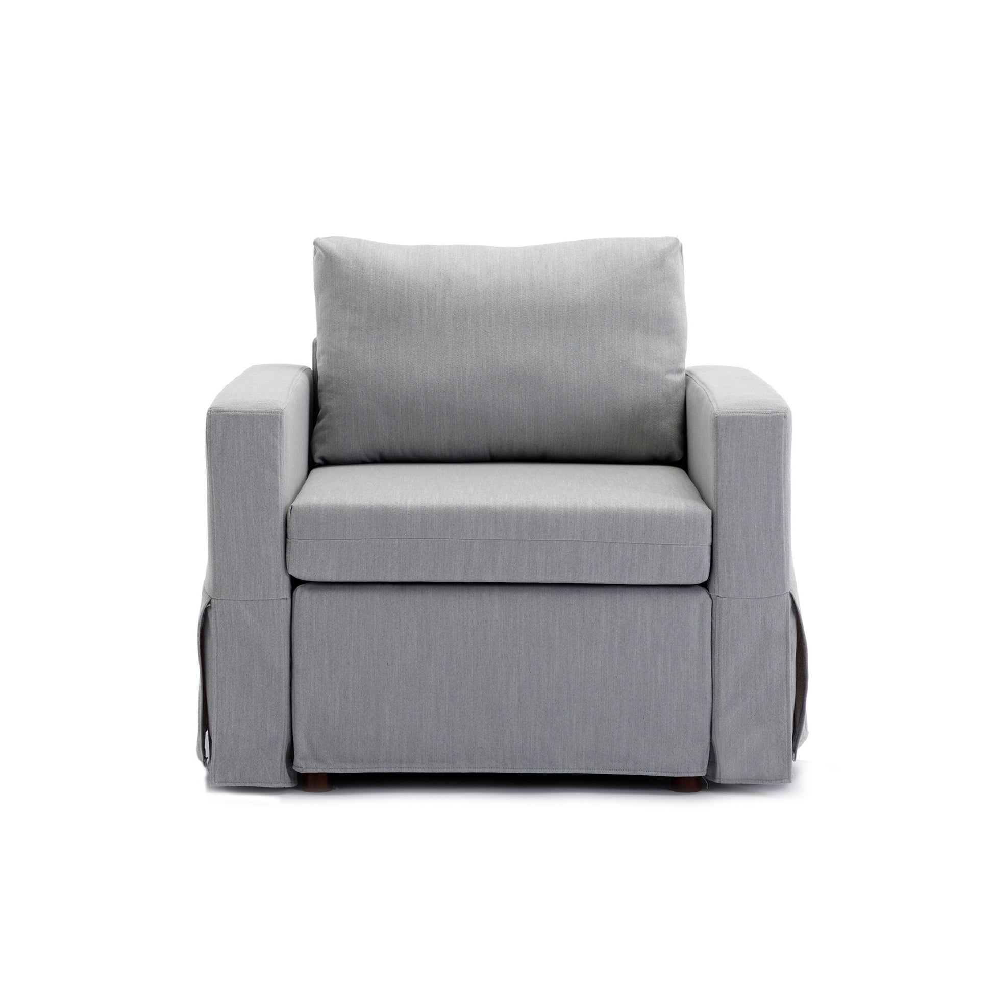 2 Seat Module Sectional Sofa Couch With 1 Ottoman,Seat Cushion And Back Cushion Removable And Washable,Light Grey Light Grey Wood Primary Living Space Soft Modern Rubberwood Foam Linen 2 Seat