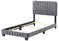 Lodi G0408 Tb Up Twin Bedgray Gray Foam Velvet