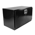 30 Inch Aluminum Stripes Plated Tool Box Pick Up Truck Bed Rv Trailer Toolbox Waterproof Square Storage Organizer With Lock And Ke Black 30