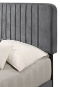 Lodi G0408 Kb Up King Bedgray Gray Foam Velvet