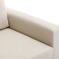 Single Seat Module Sofa Sectional Couch,Cushion Covers Non Removable And Non Washable,Cream Cream Linen Wood Primary Living Space Soft Cushion Back Modern Rubberwood Square Arms Foam Linen 1 Seat