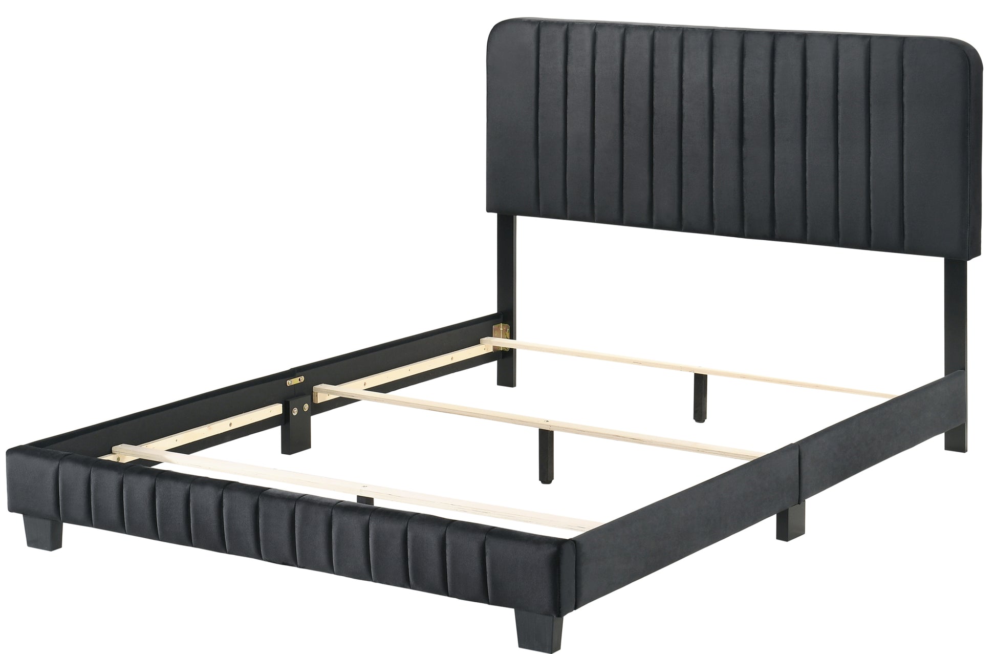 Lodi G0407 Kb Up King Bedblack Black Foam Velvet