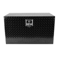 30 Inch Aluminum Stripes Plated Tool Box Pick Up Truck Bed Rv Trailer Toolbox Waterproof Square Storage Organizer With Lock And Ke Black 30