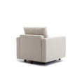 3 Seat Module Sectional Sofa Couch With 1 Ottoman For Living Room,Seat Cushion And Back Cushion Non Removable And Non Washable,Cream Cream Wood Primary Living Space Soft Modern Rubberwood Foam Linen 3 Seat