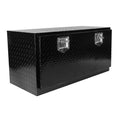 36 Inch Heavy Duty Black Aluminum Tread Tool Box Truck Trailer Underbody Storage Locks With T Handle Latch Key 36