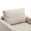 Single Seat Module Sofa Sectional Couch,Cushion Covers Non Removable And Non Washable,Cream Cream Linen Wood Primary Living Space Soft Cushion Back Modern Rubberwood Square Arms Foam Linen 1 Seat