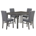 Dining Table Dining Chairs Kitchen Dining Table Dining Table Small Kitchen Dining Table Small Space Dining Table Dining Table Home Furniture Rectangular Modern,Old Sku:W1781S00005 Black Gray Solid Wood Mdf