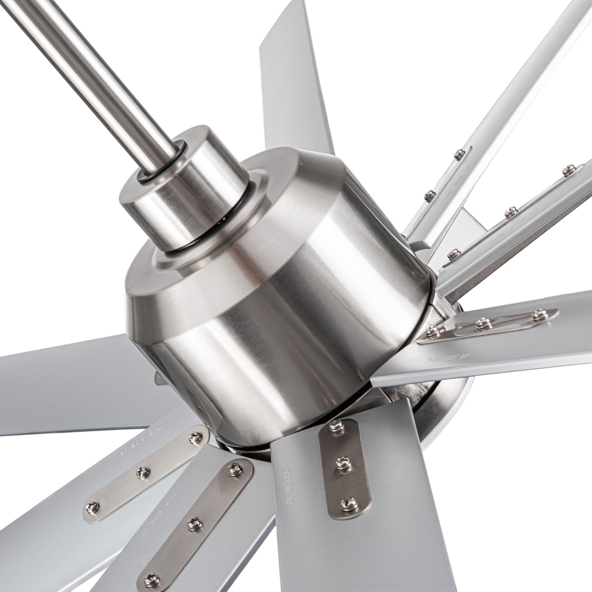 Smart 72" Integrated Led Ceiling Fan With Silver Blades In Brushed Nickel Finish Silver Abs