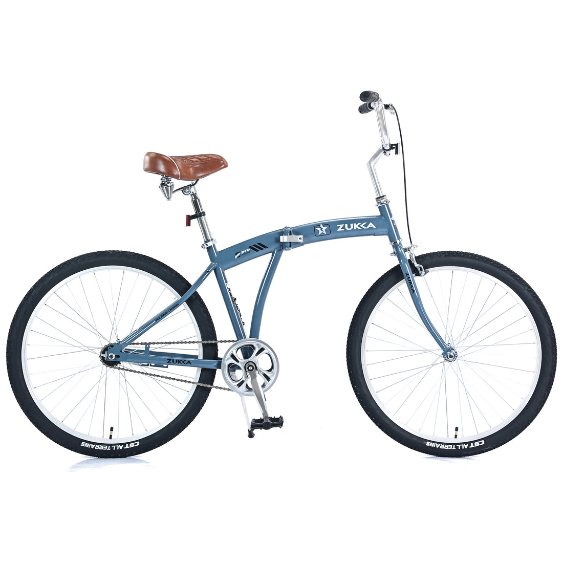 Single Speed Folding Bicycles, Multiple Colors 26"Inch Beach Cruiser Bike Cycling Blue Garden & Outdoor Steel