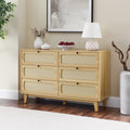 Drawer Bedroom Dresser, Wooden Antique Dresser, Tv Cabinet Bedroom Living Room Corridor Storage Dresser, Storage Box Drawer Cabinet, Six Drawer Cabinet Natural Wood Solid Wood Mdf