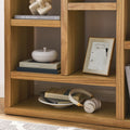 Open Wooden Open Shelf Bookcase, Freestanding Display Storage Cabinet With 7 Cube Storage Spaces, Floor Standing Bookshelf, Entryway, Living Room Storage Cabinet Natural Wood Mdf