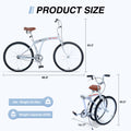 Single Speed Folding Bicycles, Multiple Colors 26