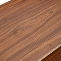 Modern And Practical Walnut Textured Coffee Tablestea Tables. The Double Layered Coffee Table Is Made Of Mdf Material. Suitable For Living Room 43.3