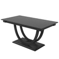 6 Piece Wood Half Round Dining Table Set Kitchen Table Set With Long Bench And 4 Dining Chairs, Modern Style, Gray Gray Wood Dining Room Bench Seating Rubberwood Rectangular Dining Table With Chair And Bench Upholstered Chair Wood Gray Solid Back Seats 6