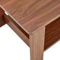 Modern And Practical Walnut Textured Coffee Tablestea Tables. The Double Layered Coffee Table Is Made Of Mdf Material. Suitable For Living Room 43.3