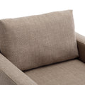 4 Seat Module Sectional Sofa Couch With 1 Ottoman For Living Room,Seat Cushion And Back Cushion Non Removable And Non Washable,Brown Brown Wood Primary Living Space Soft Modern Rubberwood Foam Linen 4 Seat