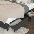 Queen Platform Bed Framevelvet Upholstered Bed With Deep Tufted Buttons And Trim, Adjustable Colorful Led Light Decorative Headboard, Bed Sides With Pull Out Storage 4 Drawers, Black Queen Black Velvet