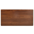 Modern And Practical Walnut Textured Coffee Tablestea Tables. The Double Layered Coffee Table Is Made Of Mdf Material. Suitable For Living Room 43.3