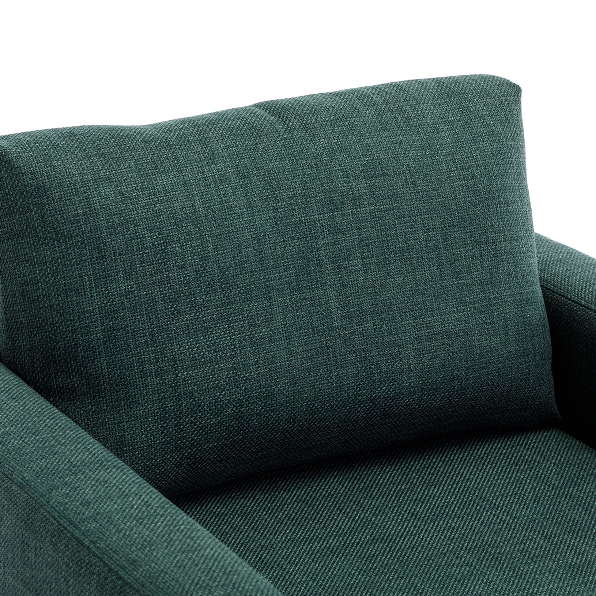 Single Seat Module Sofa Sectional Couch With Armrest With 1 Ottoman,Cushion Covers Non Removable And Non Washable,Green Green Wood Primary Living Space Soft Modern Rubberwood Foam Linen 1 Seat