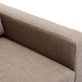 4 Seat Module Sectional Sofa Couch With 1 Ottoman For Living Room,Seat Cushion And Back Cushion Non Removable And Non Washable,Brown Brown Wood Primary Living Space Soft Modern Rubberwood Foam Linen 4 Seat