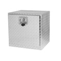 18 Inch Heavy Duty Aluminum Diamond Plate Tool Underbody Box, Waterproof Square Truck Storage Organizer Chest For Pick Up Truck Bed, Rv Trailer With T Handle Lock And Ke Silver Silver Aluminum
