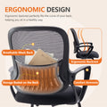 Mid Back Task Chair With Lumbar Support,Black L,Two Black Abs Pc