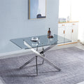 Modern Glass Table For Dining Room Kitchen, 0.39