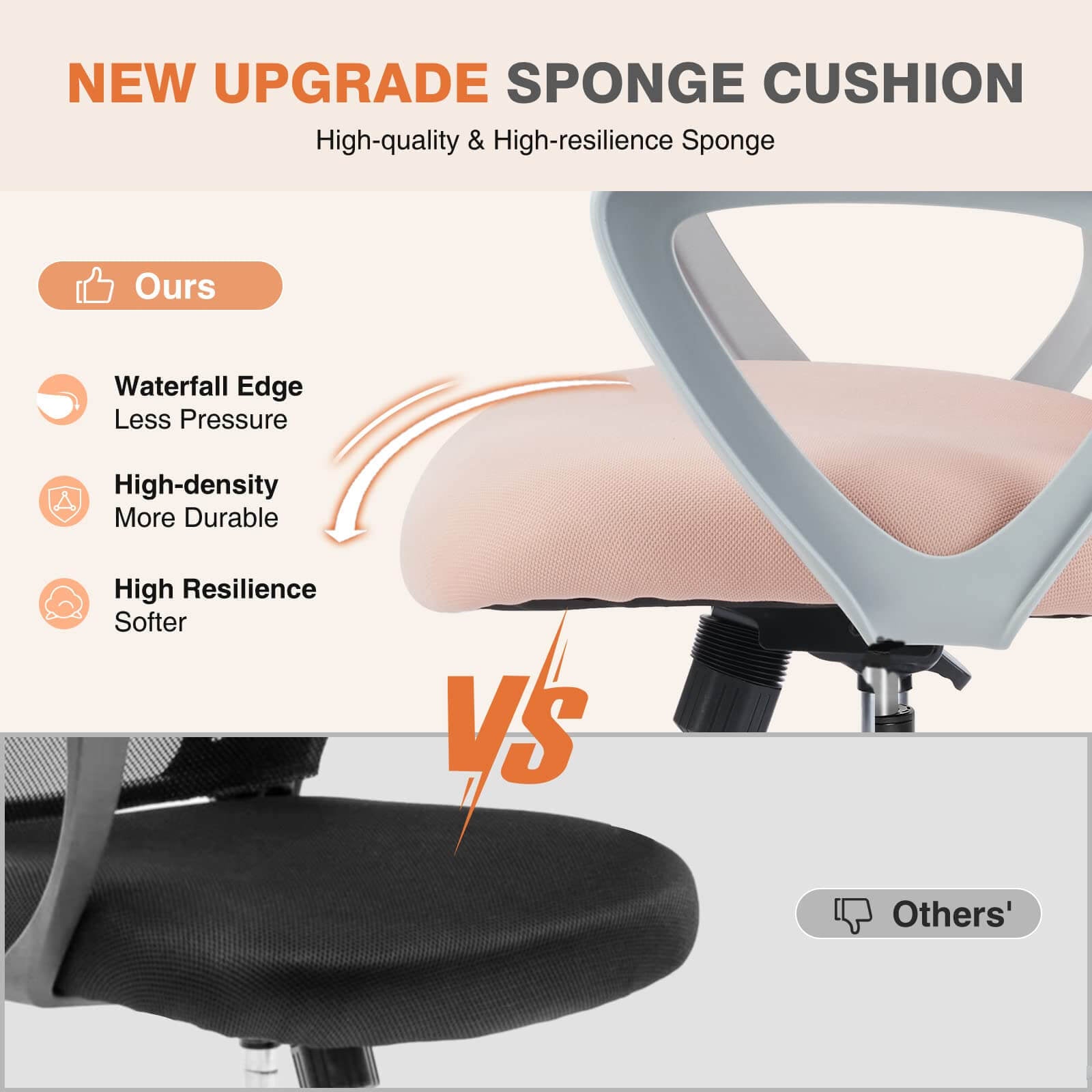 Mid Back Task Chair With Lumbar Support,Pink Pink Abs Pc