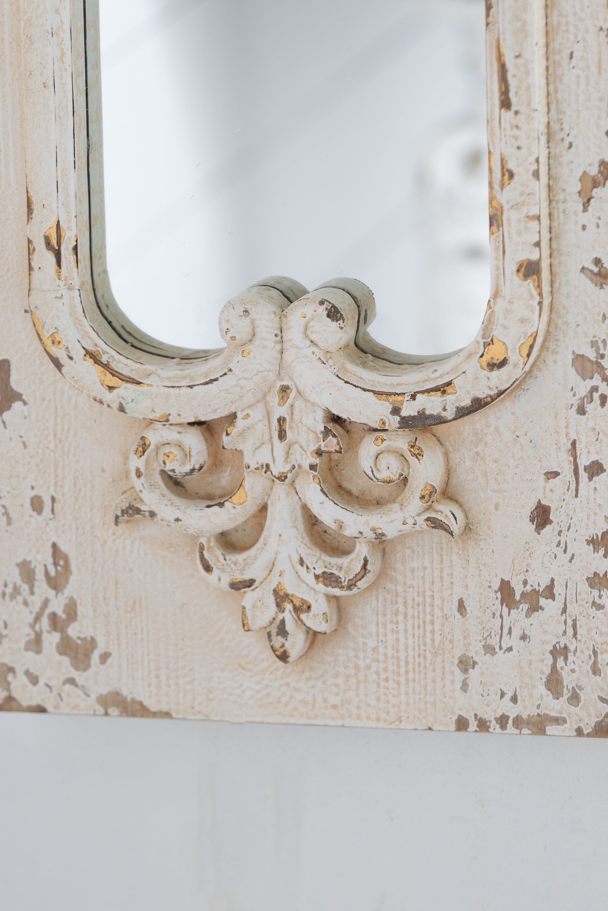 21.5" X 59" Full Length Mirror With Solid Wood Frame, Floor Mirror For Living Room Bedroom Entryway White Wood Glass