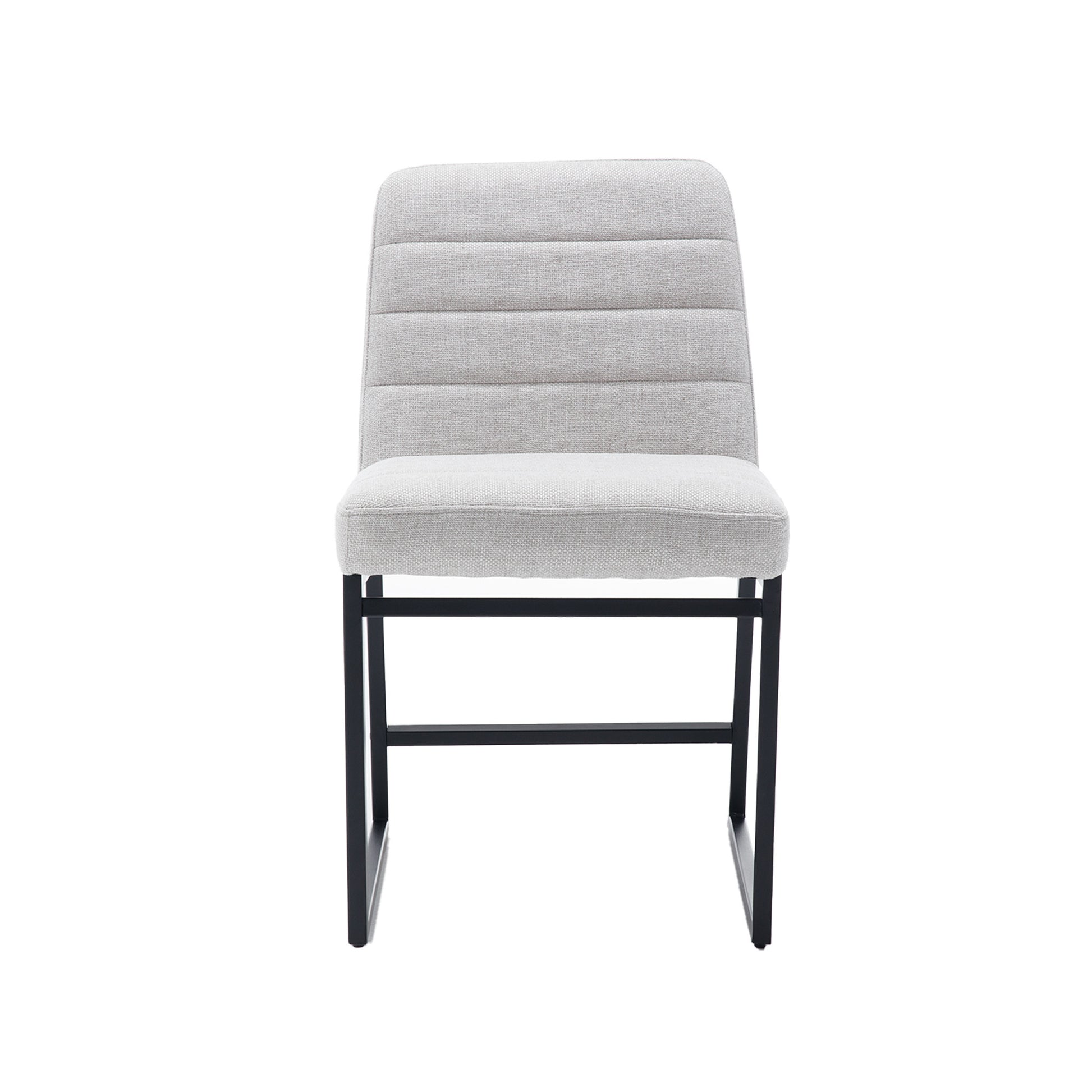Upholstered Linen Fabric Dining Chairs Set Of 2 With Metal Legs, Mid Century Modern Leisure Chairs For Kitchen Living Room Dining Room Bistro Coffee Shop,Beige Gray Pale Blue Beige Dining Room Foam Dry Clean Modern Dining Chairs Foam Linen