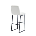 Bar Stools Set Of 2 With Back,Upholstered Pu Leather Kitchen Breakfast Bar Stools With Footrest,Cream Cream Kitchen Foam Dry Clean Modern Bar Stools Foam Pu Leather