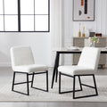 Upholstered Leather Dining Chairs Set Of 2 With Metal Legs, Mid Century Modern Leisure Chairs For Kitchen Living Room Dining Room Bistro Coffee Shop,Cream Cream Dining Room Foam Dry Clean Modern Dining Chairs Foam Pu Leather